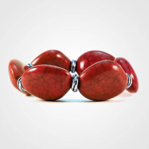 Boho Bangle Bracelet - red