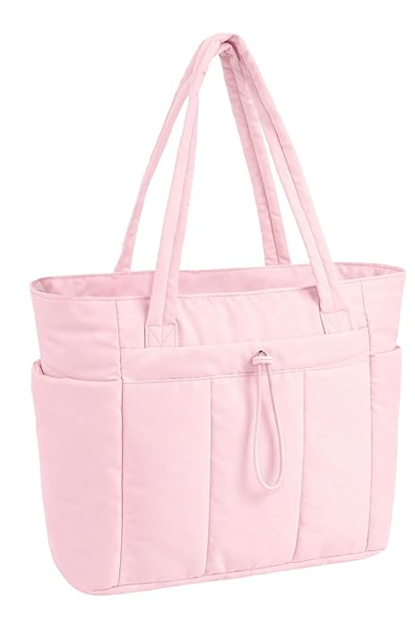 Large Tote Bag for Women | Multi-Pocket Travel Shoulder Bag with Tumbler Pocket | Work, Office, College, Travel & Daily Use Handbag
