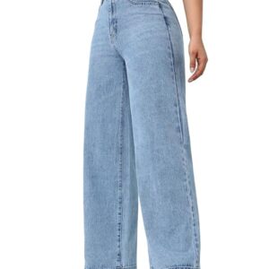 TAGAS Women's High Waisted Wide Leg Jeans – Baggy Denim Pants, Loose Fit Casual Straight Leg Pant for Girls & Womens